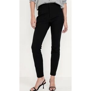 Old Navy Polished Pixie Skinny Pant Black NEW Extra Highrise Smooth Pocket 8
